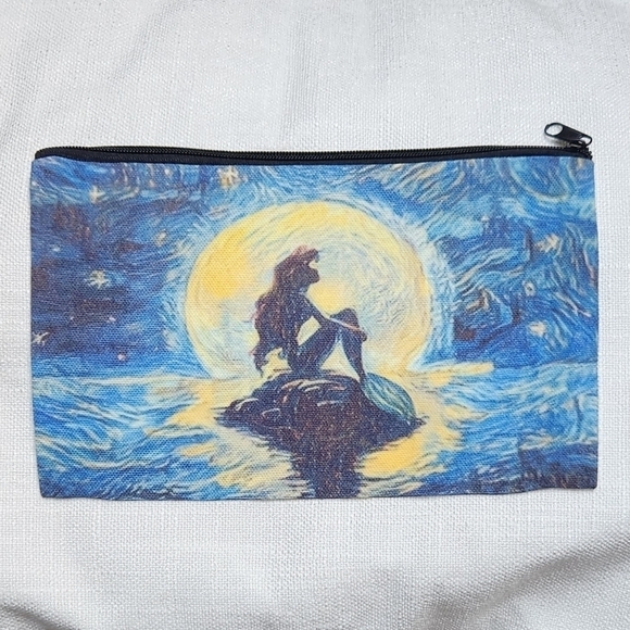Mermaid Make Up Cosmetic Bag Zipper Pouch - Picture 1 of 5